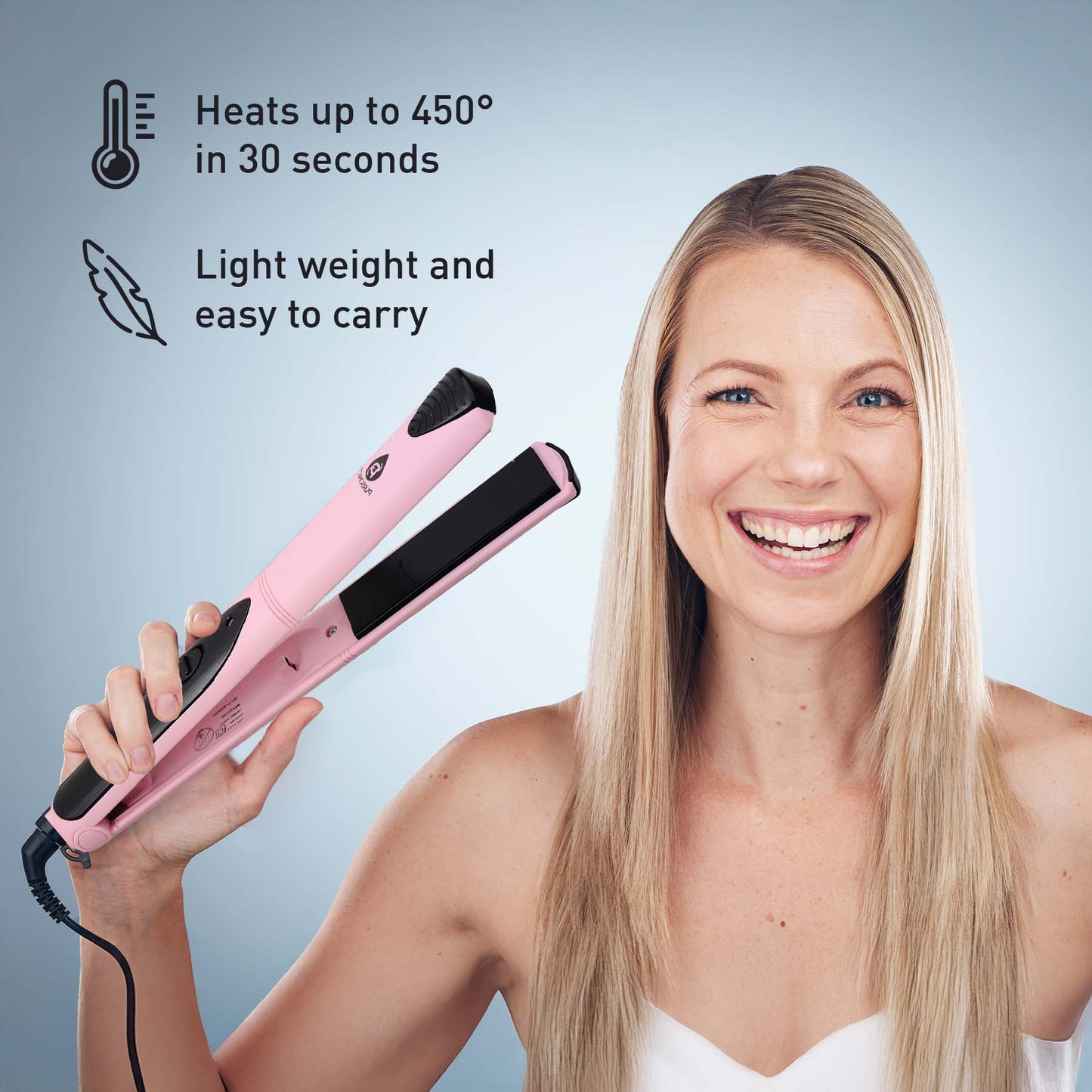 Professional Salon Quality Flat Iron Hair Straightener With A Free Travel Straightener